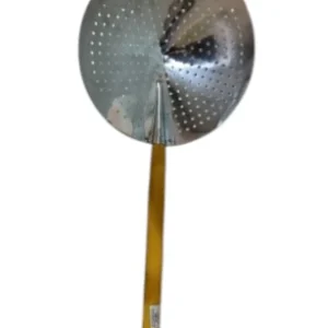 Serok Mangkok Lubang Stainless 26 Kayu Pincuk