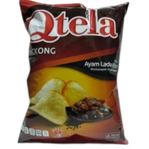 Qtela Singkong 100gr Ayam Lada Hitam